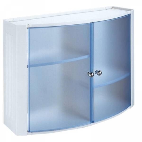 Шкафчик для ванной комнаты прямой (голубой)