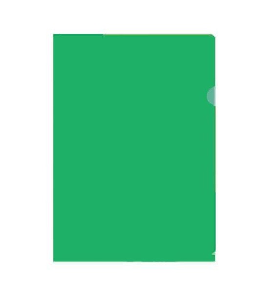 Папка-угол А4 LITE 100мкм, пластиковая, зеленая