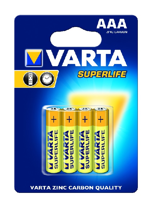 Батарейка VARTA LR03 SuperLife (AAA, 4 шт)