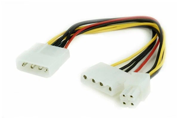 Разветвитель питания Molex -> Molex+CPU 4 pin