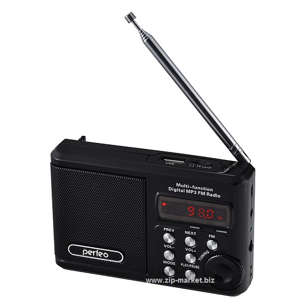 Радиоприемник Perfeo Sound Ranger FM, MP3, USB/TF,USB (black)