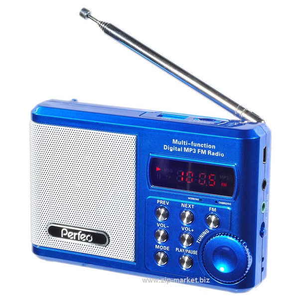 Радиоприемник Perfeo Sound Ranger FM, MP3, USB/TF,USB (blue)