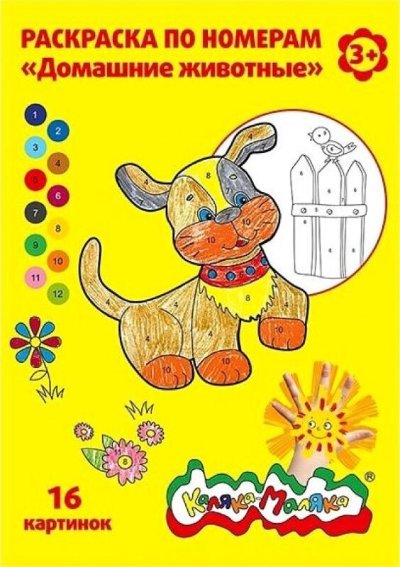 Раскраска Хатбер А4 "Домашние животные" 9л., рисуем водой