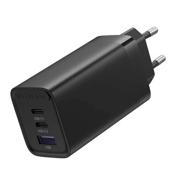 Зарядное устройство Vention 3-port USB(C+C+A) GaN Charger(65W/30W/30W)