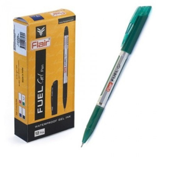Ручка гелевая FLAIR "Fuel", зеленая