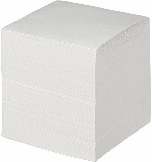 Блок белой бумаги для заметок ATTACHE "СТАНДАРТ" белый. 90*90*90мм, не клееный