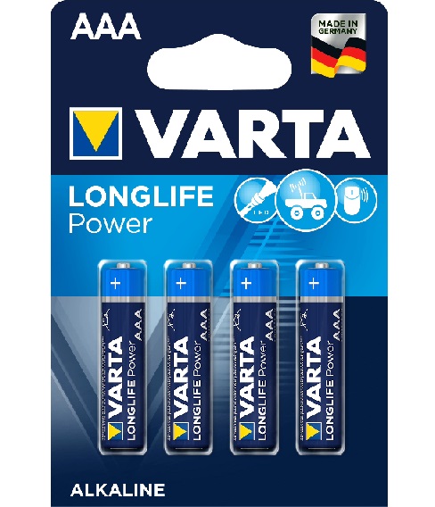 Батарейка VARTA LR03 HIGH ENERGY/LONGLIFE (AAA, 4 шт)