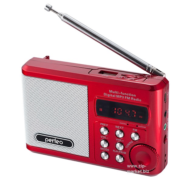 Радиоприемник Perfeo Sound Ranger FM, MP3, USB/TF,USB (red)