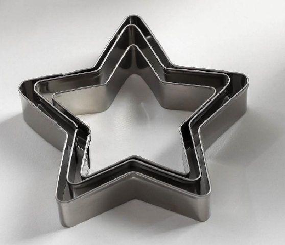 Набор форм для вырезания печенья «Остроконечная звезда», 3 шт, 6,5×5,5×1,5 см