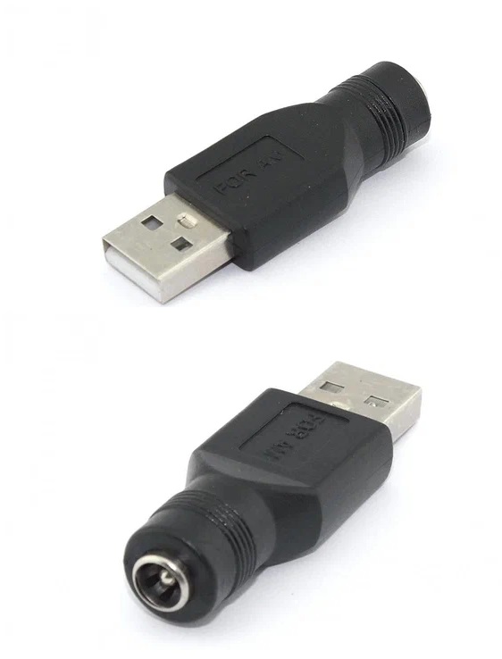 Переходник 5.5x2,5 на USB Type A папа