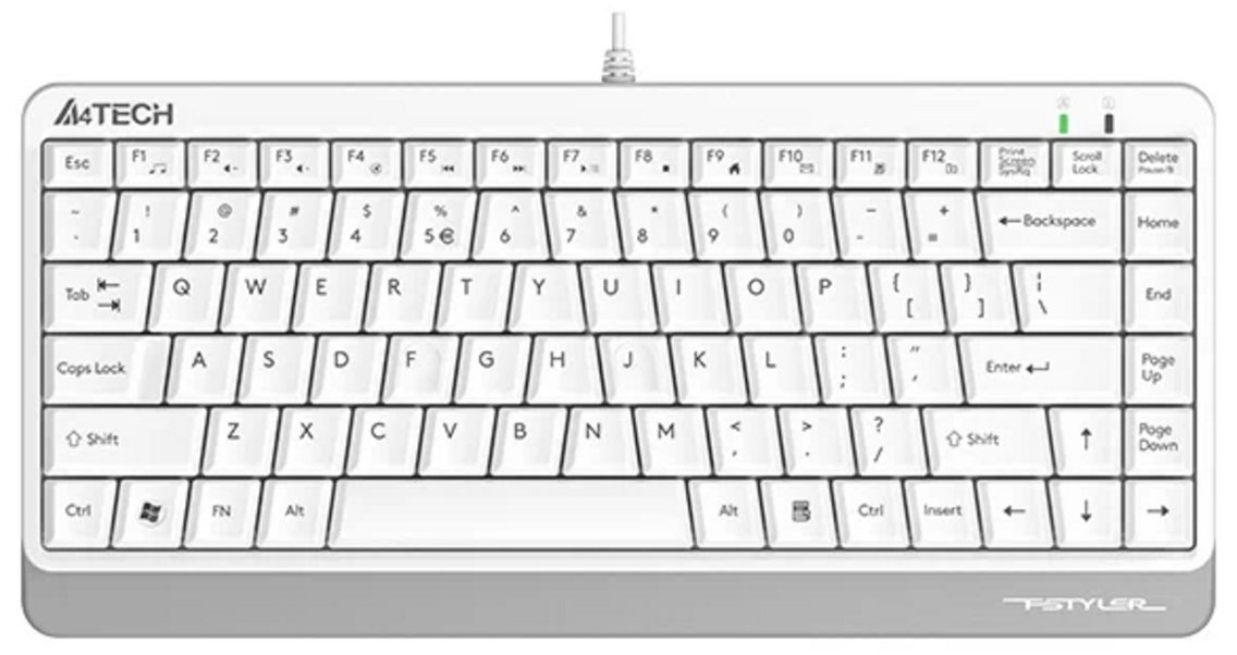 Клавиатура A4Tech Fstyler FKS11 белый/серый