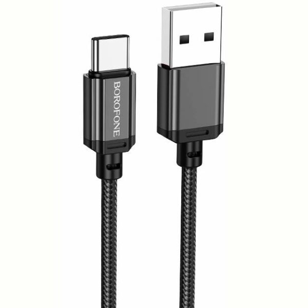Кабель USB 2.0 to Type-C Borofone BX87, нейлон, черный, 1м