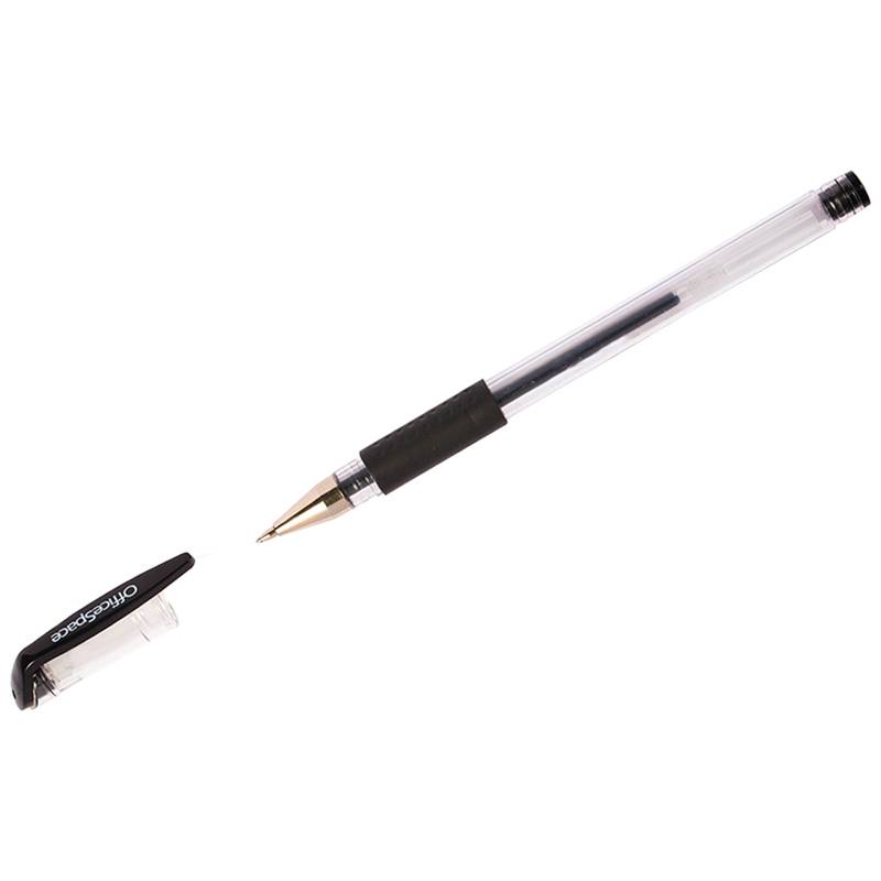 Ручка гелевая OfficeSpace, чёрная, 0,5мм