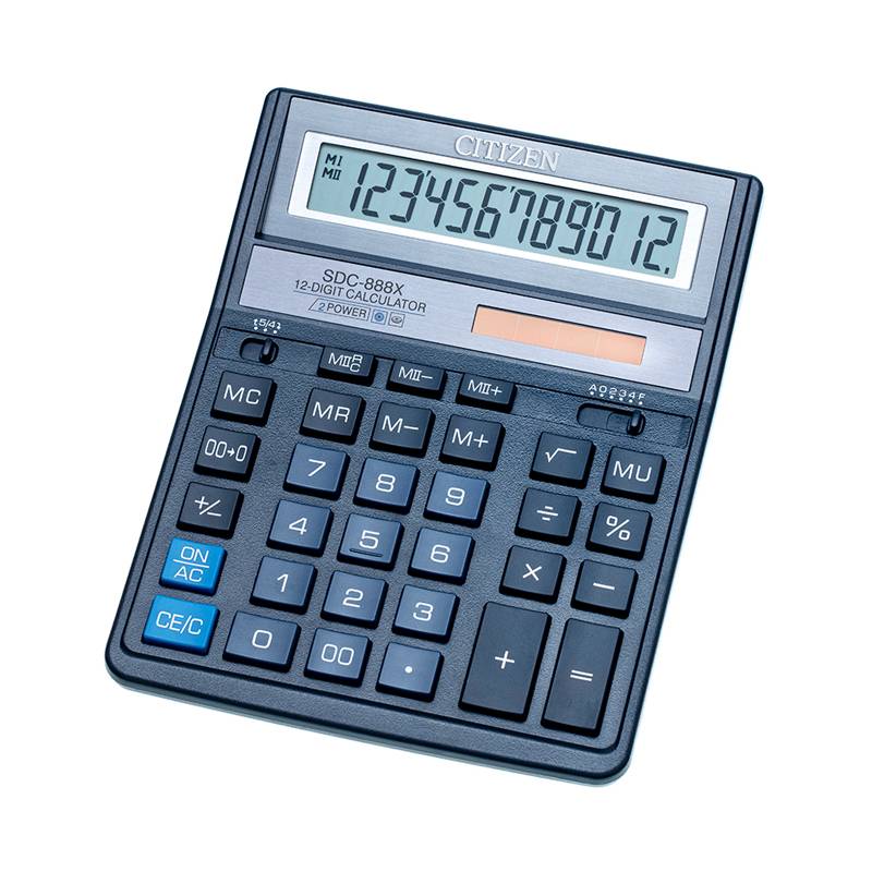 Калькулятор Citizen SDC-888XRD, красный, 12-разр.