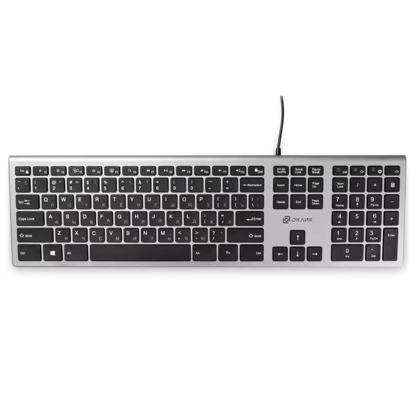Клавиатура Oklick 890S черный/серый USB