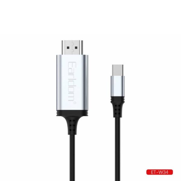 Кабель HDMI to Type-C Earldom ET-W34, 2м (black)