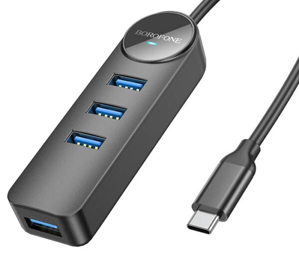 USB HUB Borofone DH5 (USB 3.0 4порт, 0.2м)